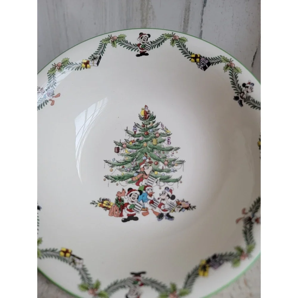 Spode Disney bowl Mickey mouse Xmas home decor figure Donald goofy‎